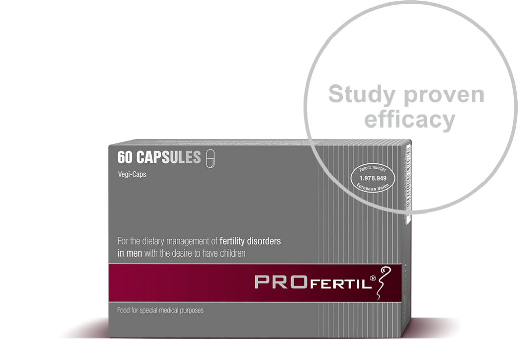 PROFERTIL® is the only tested and patented product that contributes to the optimization of sperm quality, offering an effective approach to male inferility. Extensive clinical studies have confirmed the effectiveness of the specific formula used in PROFERTIL®.